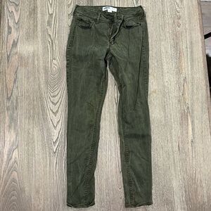 Old Navy Womens Rockstar Super Skinny Jeans Mid-Rise Denim Stretch Green Size 4